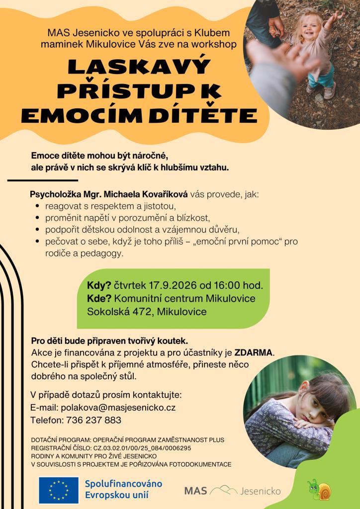 MAS Jesenicko a Klub maminek vás zve na workshop 1