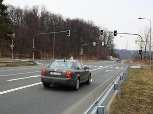 Světelná křižovatka v Mikulovicích na Jesenicku.Autor: DENÍK/Petr Krňávek